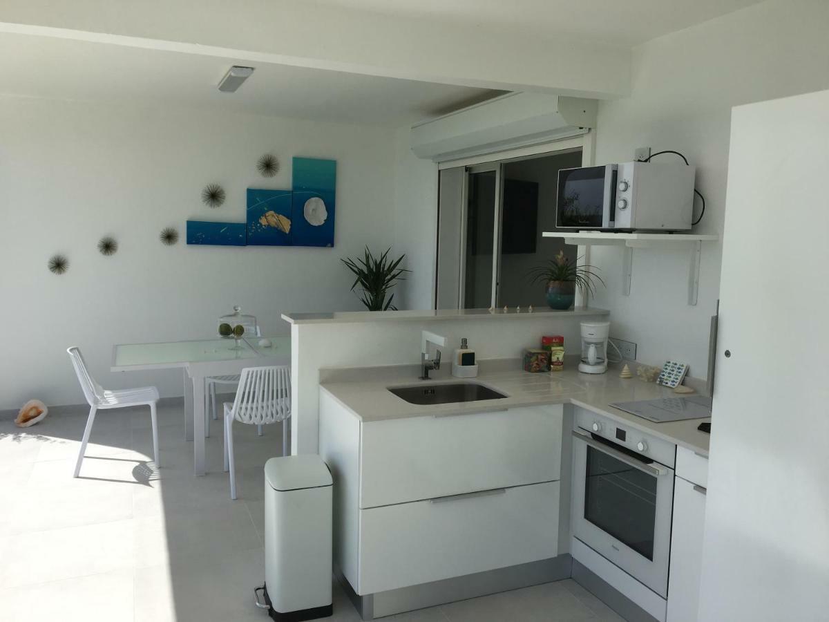 Studio Cozy Melissa Elegance - Guadeloupe , Le Gosier , Dampierre - Avec Pleine Vue Mer - Ocean A 180 Degres Exteriör bild